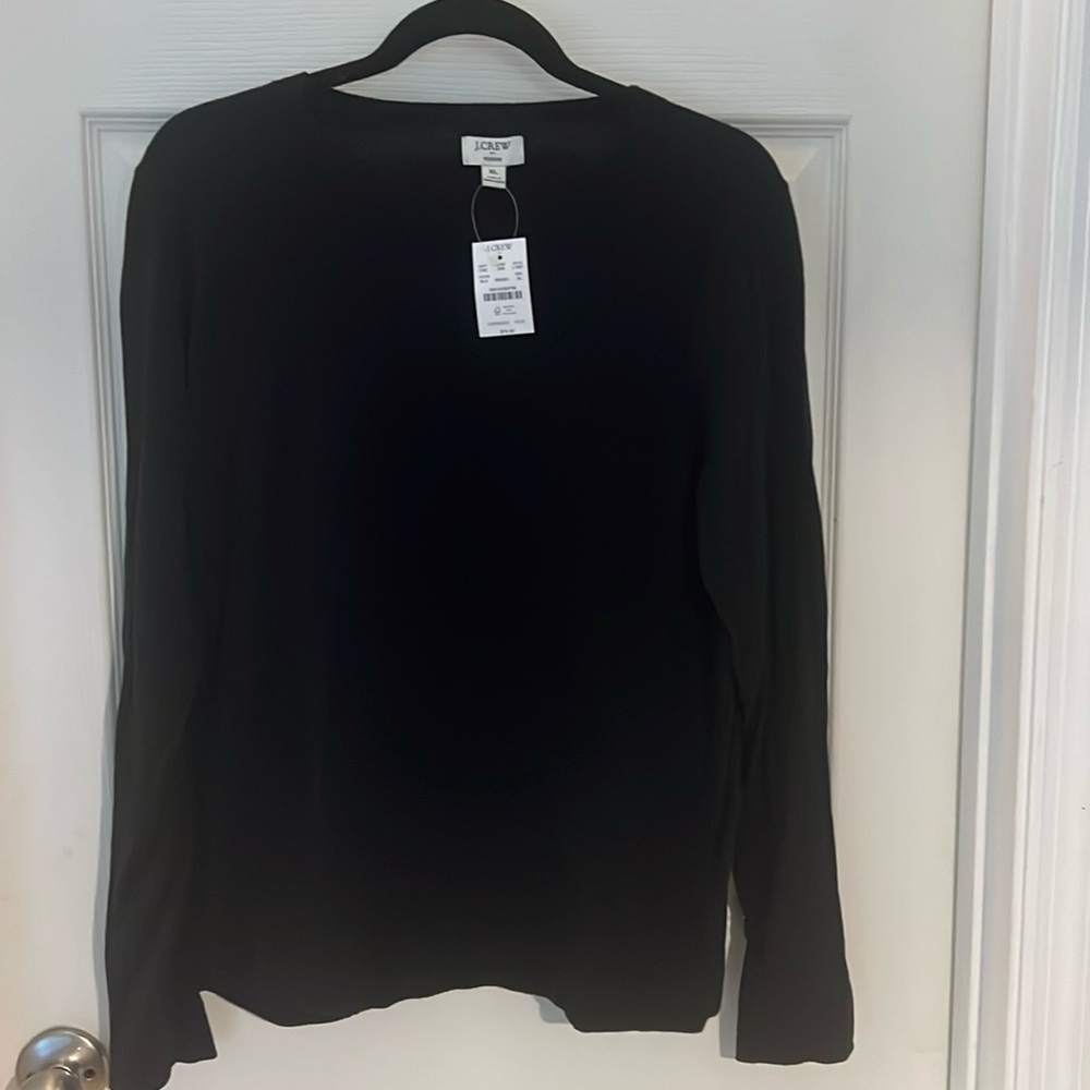 NWT! J Crew Factory Women’s Teddie Sweater: Black, size XL